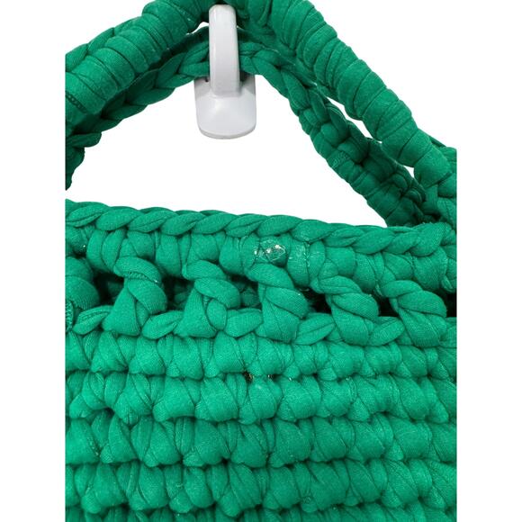 NEW Boho Handmade knitted bag GREEN Women's Fashion Purse Rare Fairy Cottegecore - Picture 4 of 7
